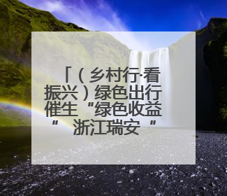（乡村行·看振兴）绿色出行催生“绿色收益” 浙江瑞安“村企联合体”促共富