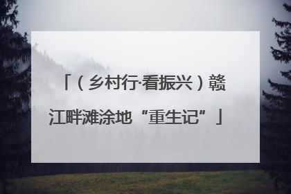 （乡村行·看振兴）赣江畔滩涂地“重生记”