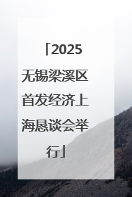 2025无锡梁溪区首发经济上海恳谈会举行